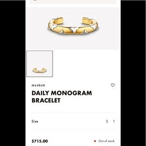 AUTHENTIC Louis Vuitton Daily Monogram Bracelet